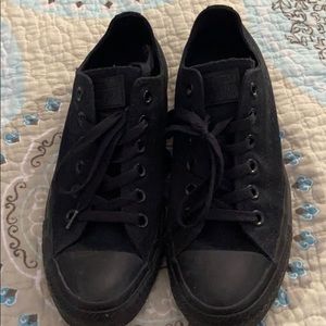 Worn once...black Converse Chuck Taylor’s